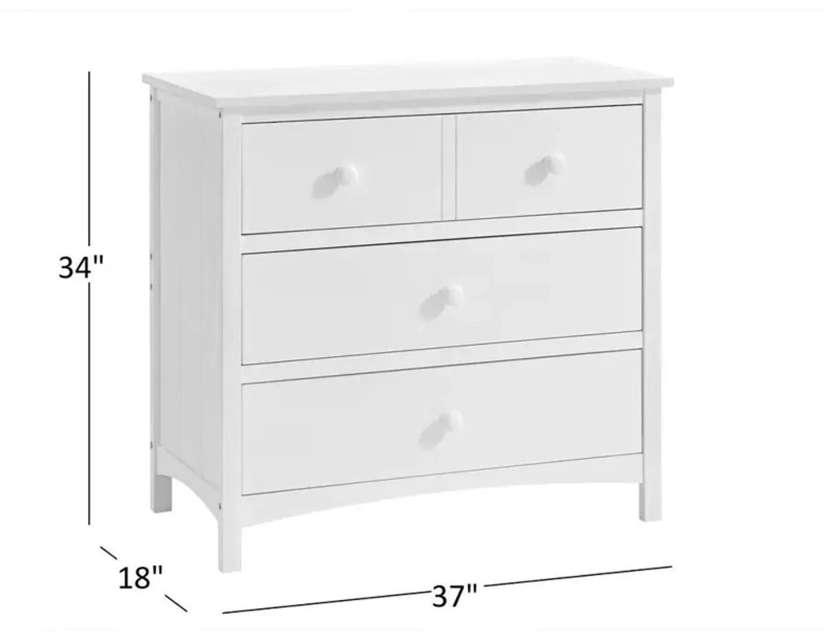 Oxford Baby Montauk 3 Dr Dresser Rta Barn White