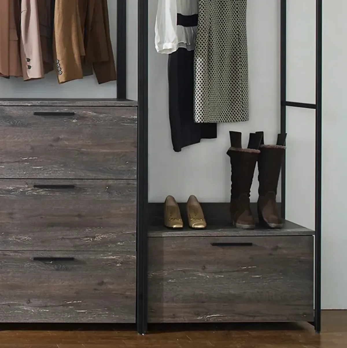 FC Design Klair Living Wood Walk-in Closet System