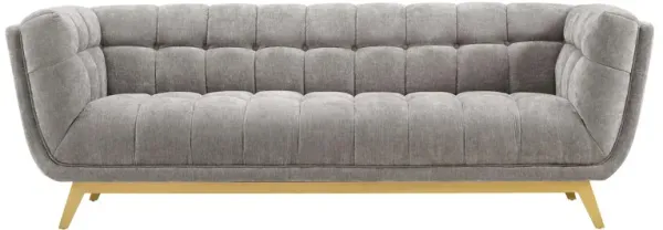 Bestow Crushed Performance Velvet Sofa Gray EEI-4410-LGR