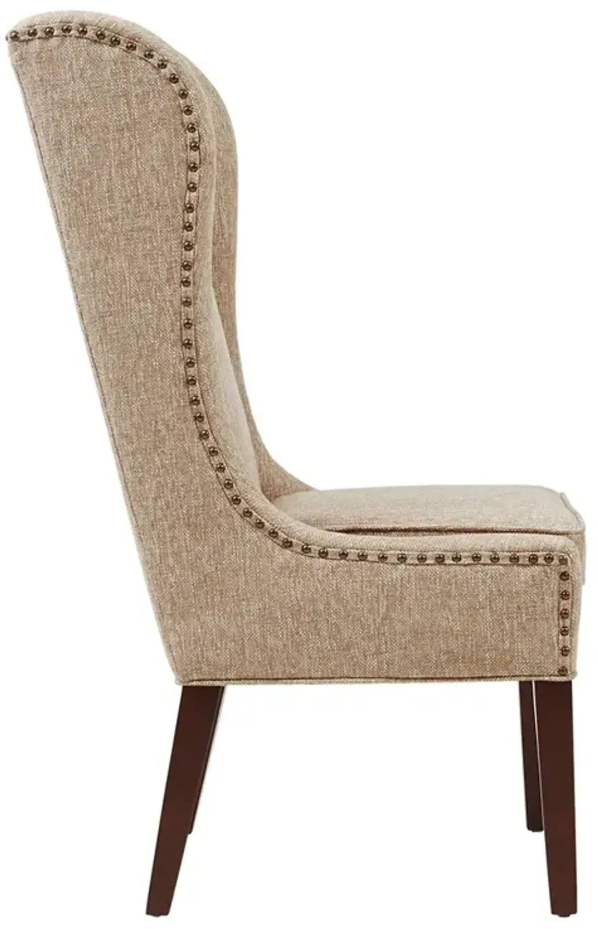 Gracie Mills Nataly Traditional Upholstered High Wing back Dining Chair