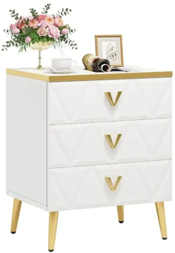 Nightstands with Drawers, Luxurious Bedside Storage Tables, Bedroom End Tables with Storage Drawers, Contemporary Night Stands for Home Decor