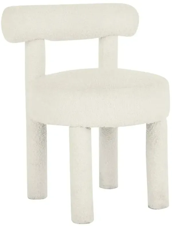 Belen Kox Cream Boucle Upholstered Carmel Dining Chair, Belen Kox