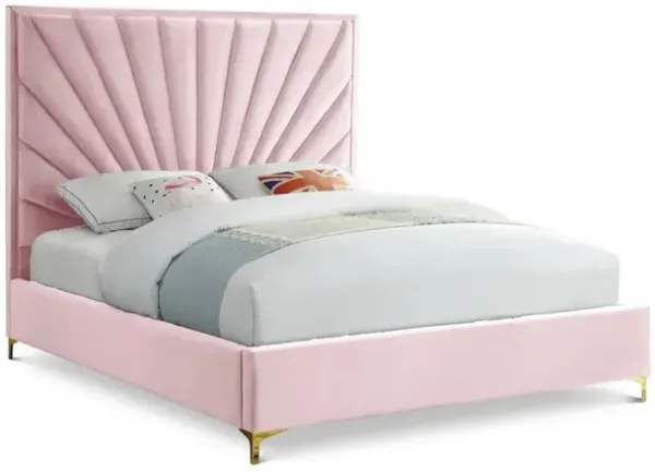 Meridian Furniture Eclipse Pink Velvet King Bed