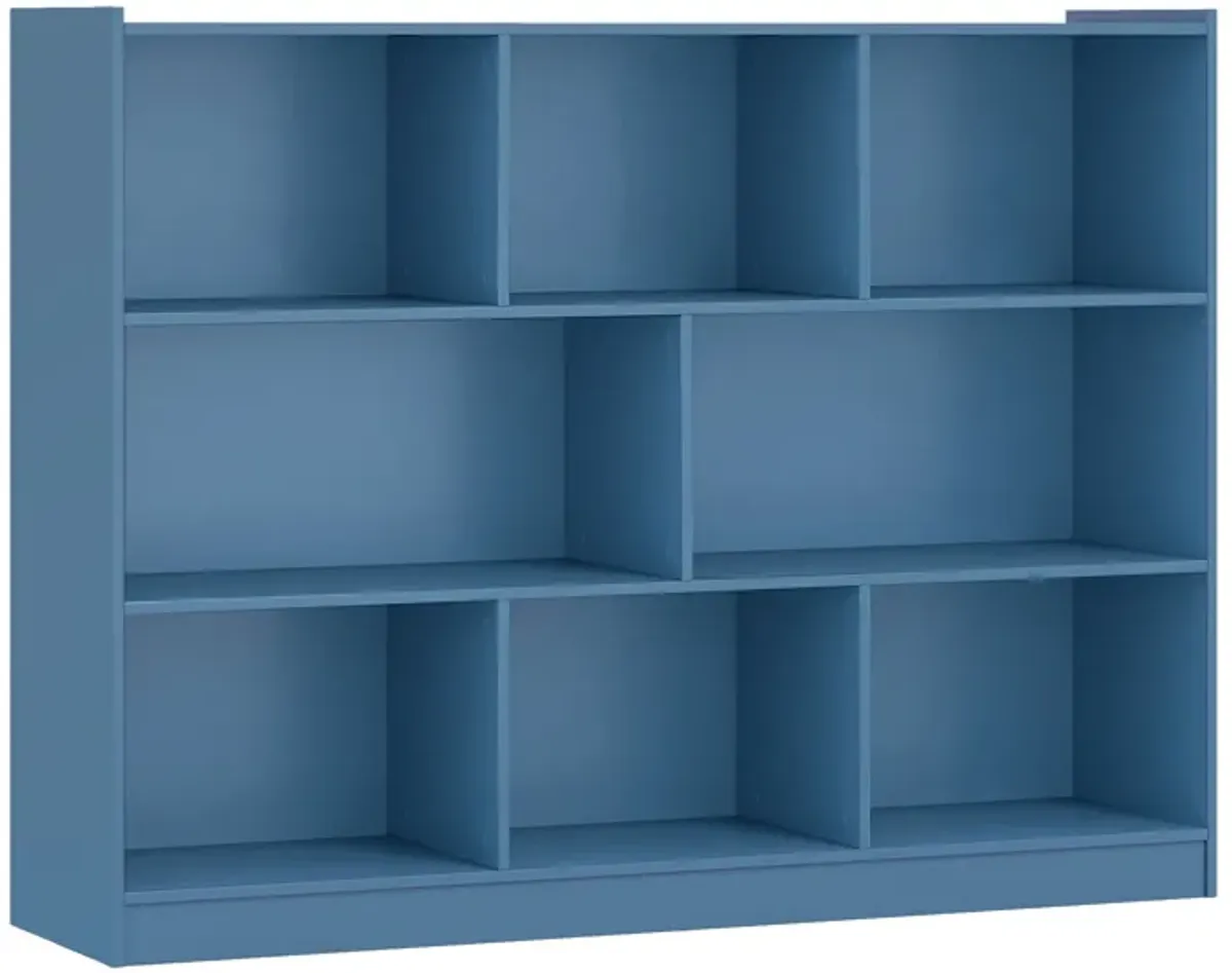 3-Tier Open Bookcase 8-Cube Floor Standing Storage Shelves Display Cabinet