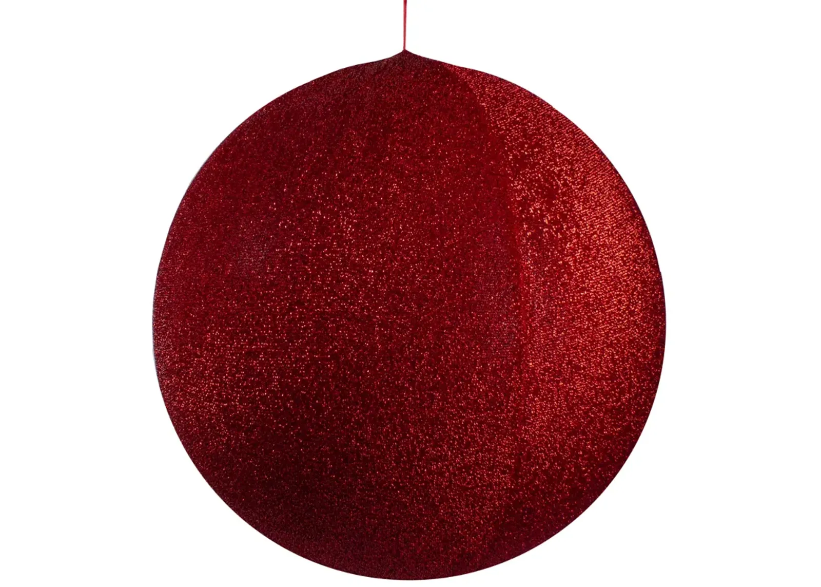 23.5" Red Tinsel Inflatable Commercial Christmas Ball Outdoor Ornament