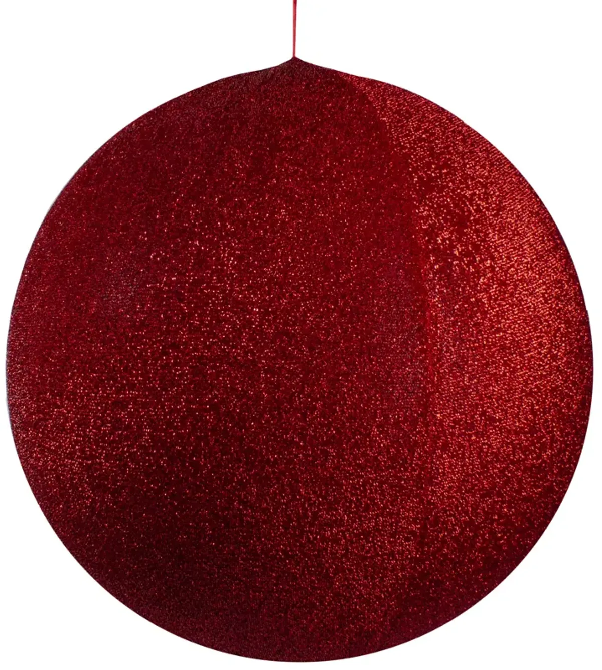 23.5" Red Tinsel Inflatable Commercial Christmas Ball Outdoor Ornament