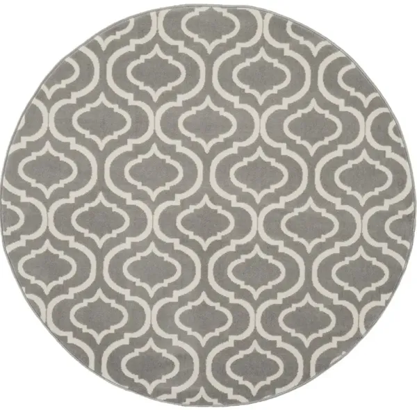 Jubilant JUB19 Gray 5'3" x Round Rug