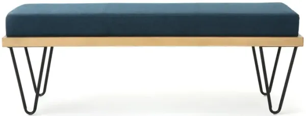 Streamdale Mid-Century Modern Upholstered Storage Bench with Hairpin Legs