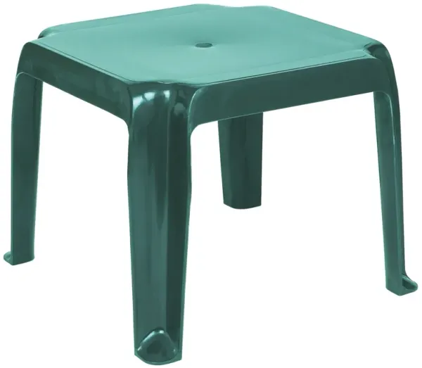 Set of 2 Teak Brown Stackable Square Patio Side Table 16"