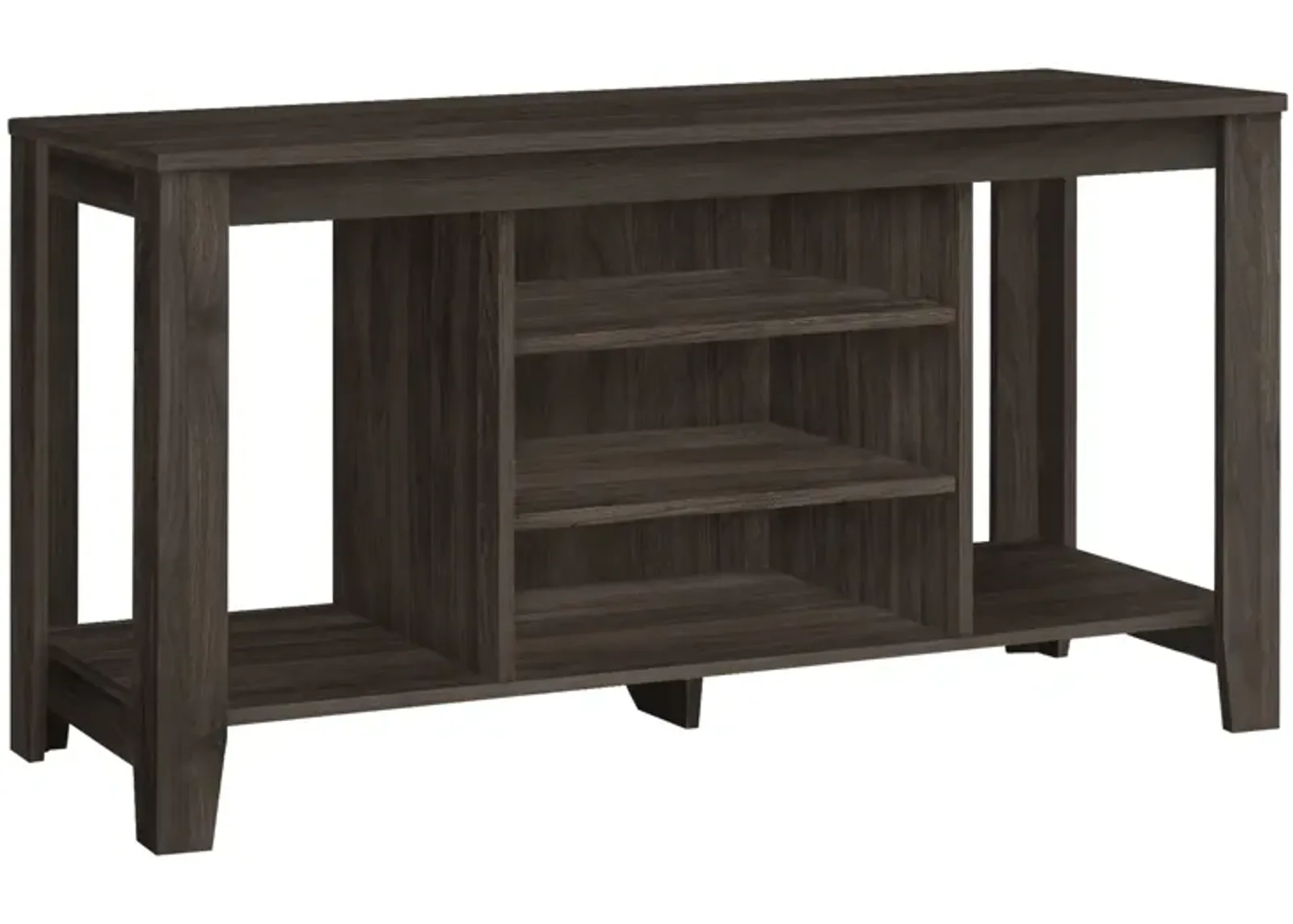 Monarch Specialties I 3567 Tv Stand, 48 Inch, Console, Media Entertainment Center, Storage Shelves, Living Room, Bedroom, Laminate, Brown, Contemporary, Modern