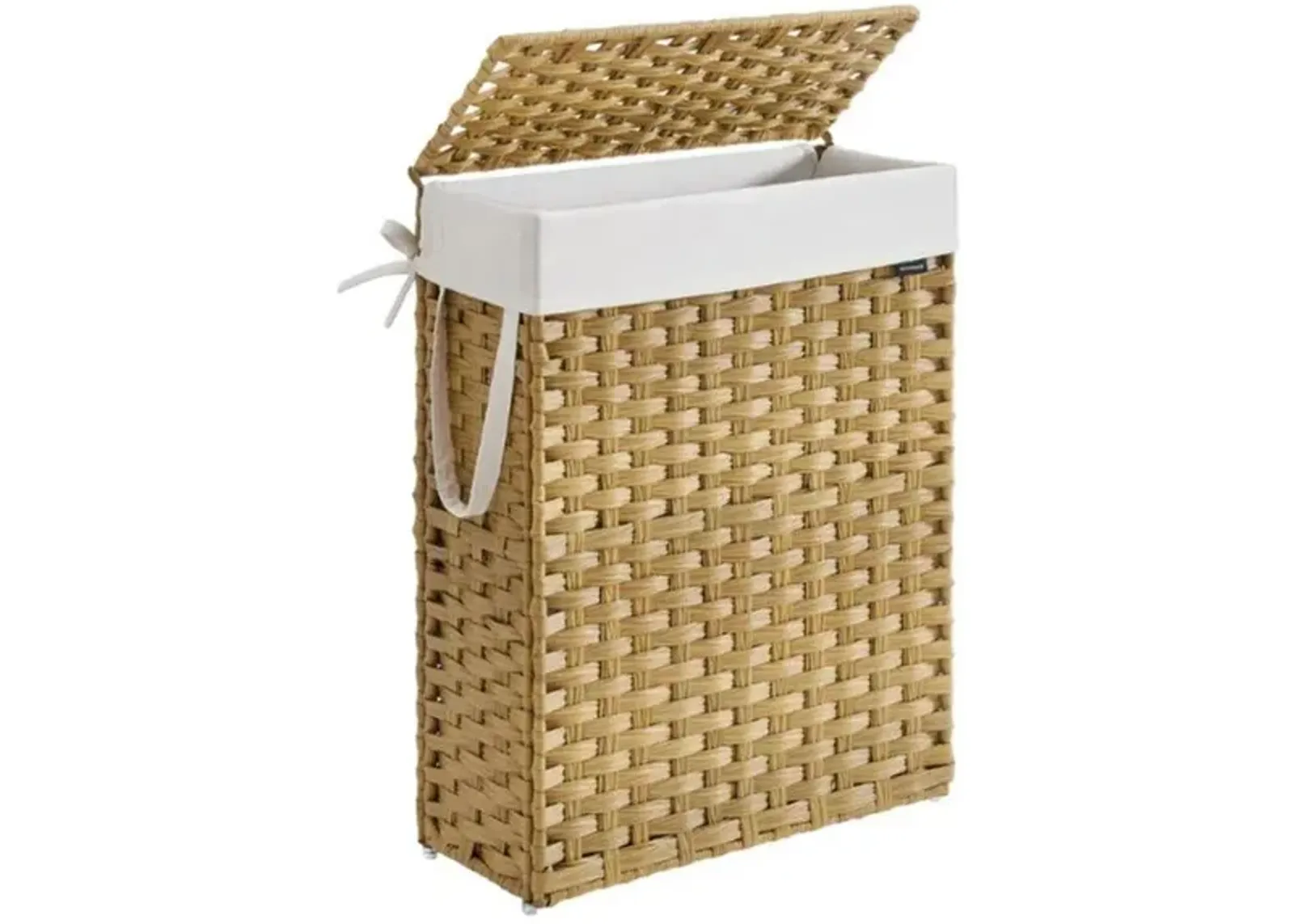 Slim Laundry Hamper with Lid for Space-Saving Storage