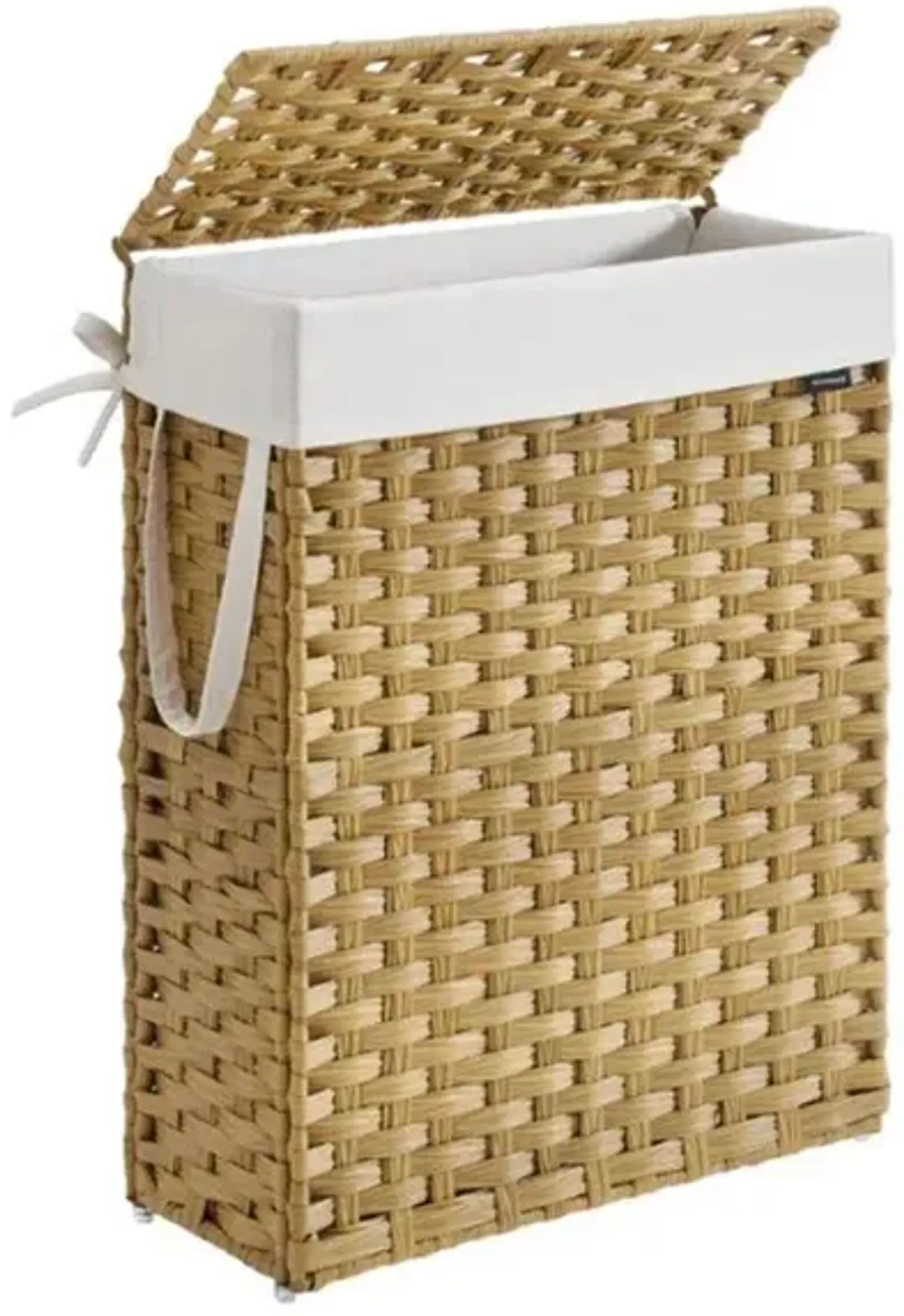 Slim Laundry Hamper with Lid for Space-Saving Storage