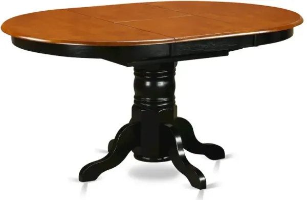 Oval Table with 18" Butterfly leaf -Black and Cherry
