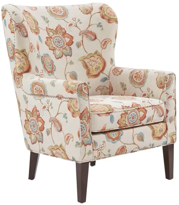 Gracie Mills Debbie Transitional Upholstered Wingback Chair