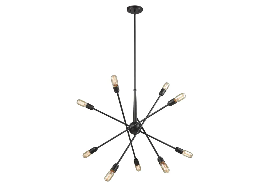 Delphine 33'' Wide 10-Light Chandelier in Oil Rubbed Bronze