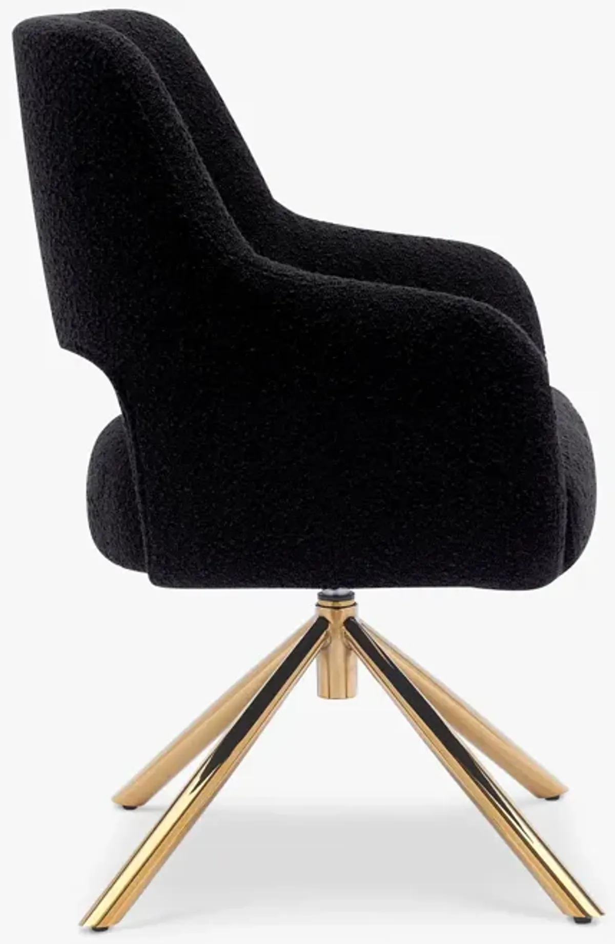 WestinTrends Genevieve Mid-Century Modern Wide Boucle Swivel Accent Arm Chair