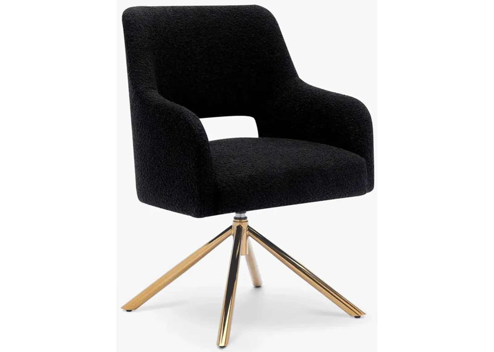 WestinTrends Genevieve Mid-Century Modern Wide Boucle Swivel Accent Arm Chair