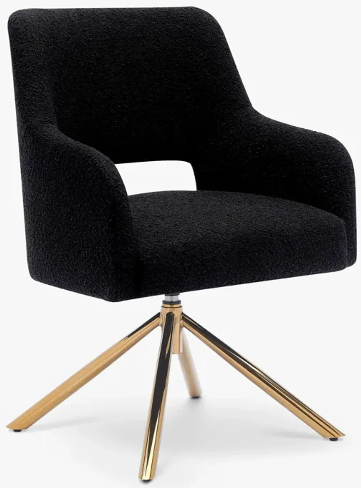 WestinTrends Genevieve Mid-Century Modern Wide Boucle Swivel Accent Arm Chair