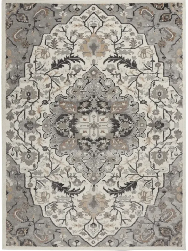 Elation ETN09 Ivory/Gray 4' x 6' Rug