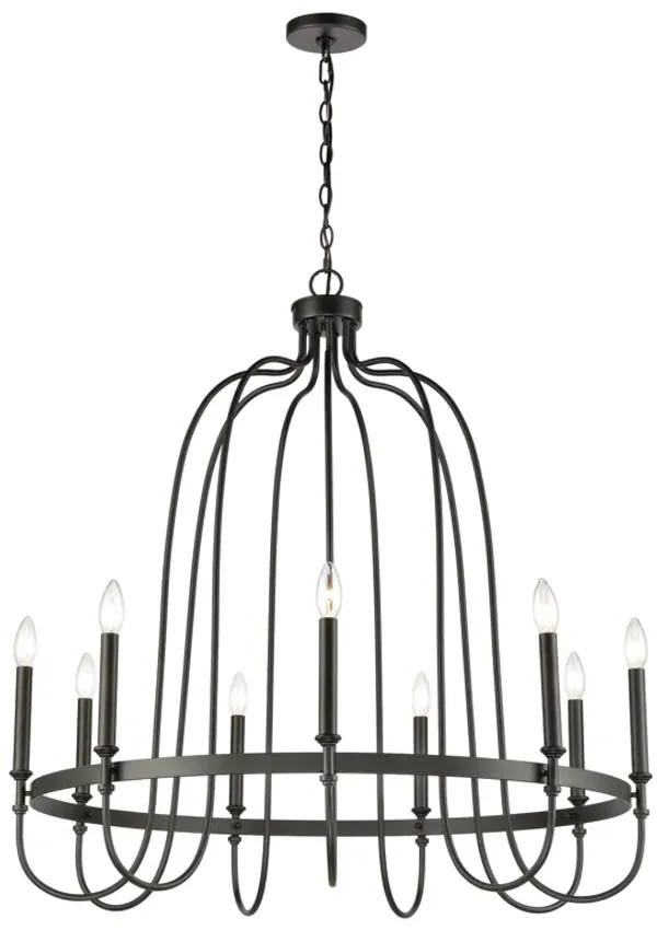 Wickshire 34" Wide 9 Light Chandelier