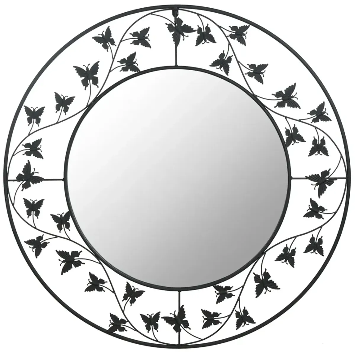 Matte Black Metal Wall Mirror