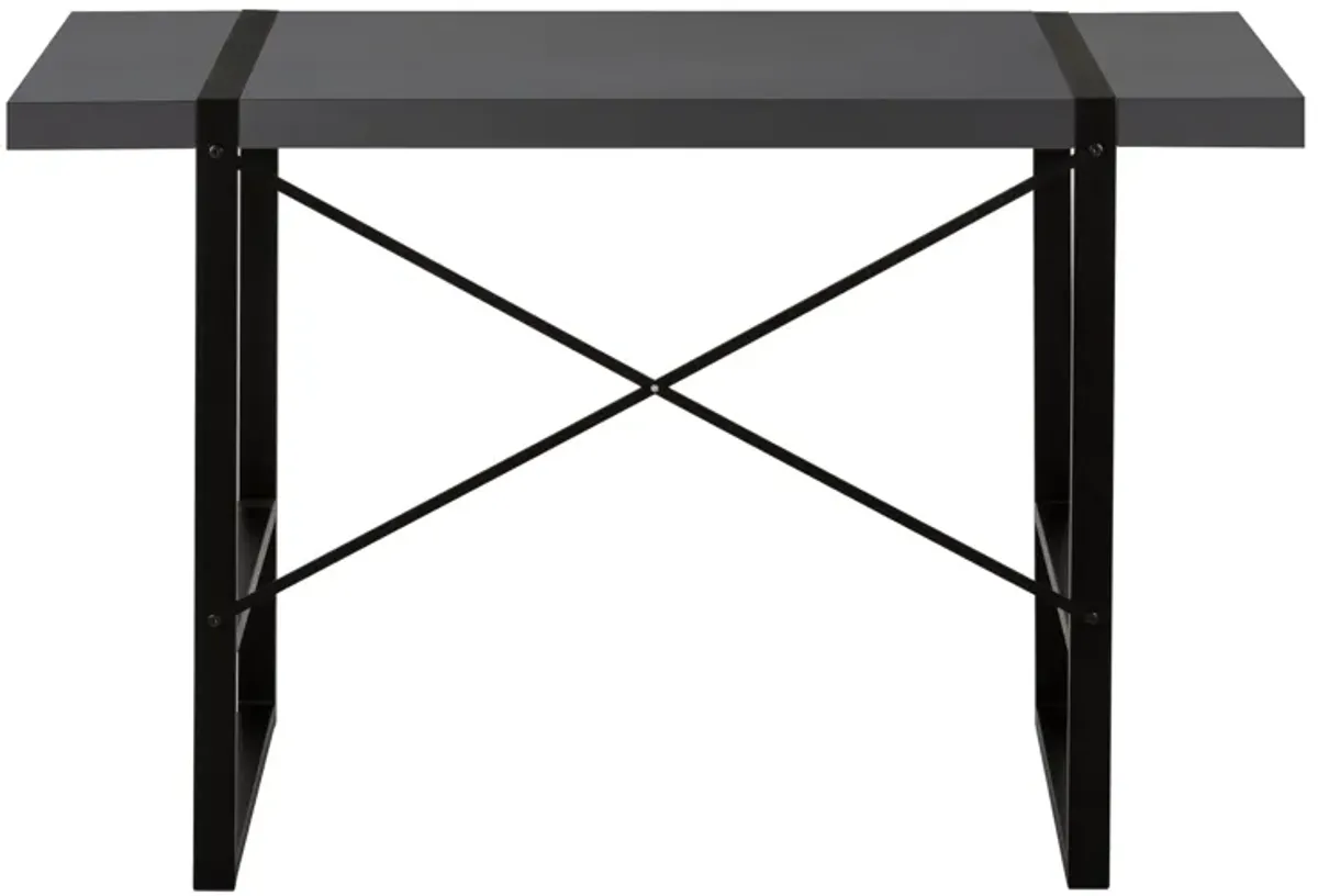 Monarch Specialties I 7660 Computer Desk, Home Office, Laptop, 48"L, Work, Metal, Laminate, Grey, Black, Contemporary, Modern