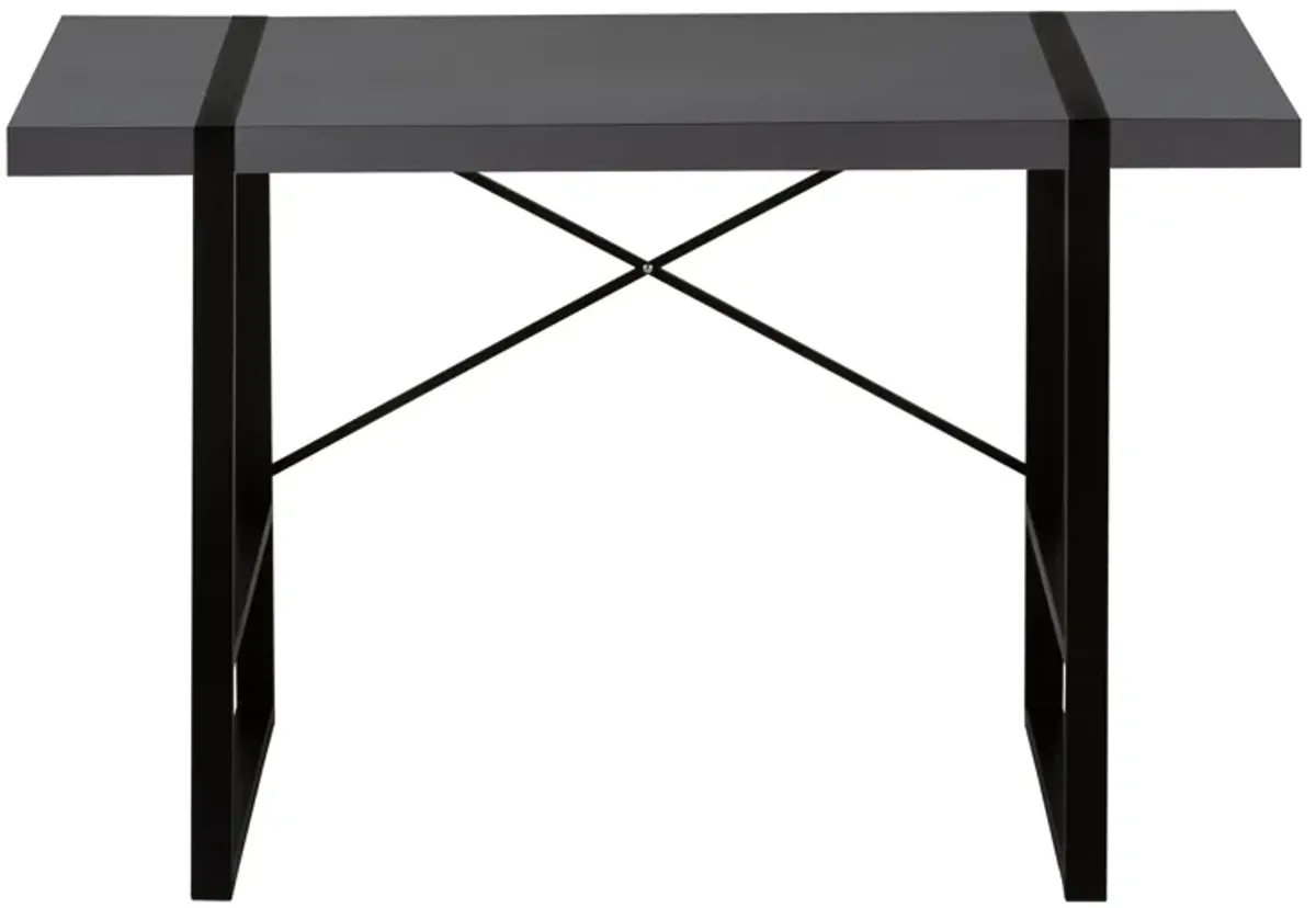 Monarch Specialties I 7660 Computer Desk, Home Office, Laptop, 48"L, Work, Metal, Laminate, Grey, Black, Contemporary, Modern