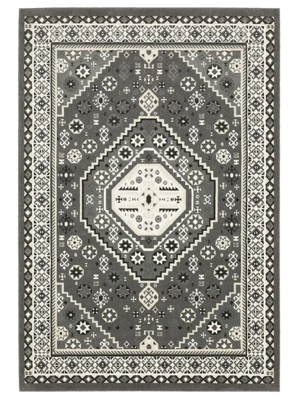 Raylan 9'10" x 12'10" Grey Rug