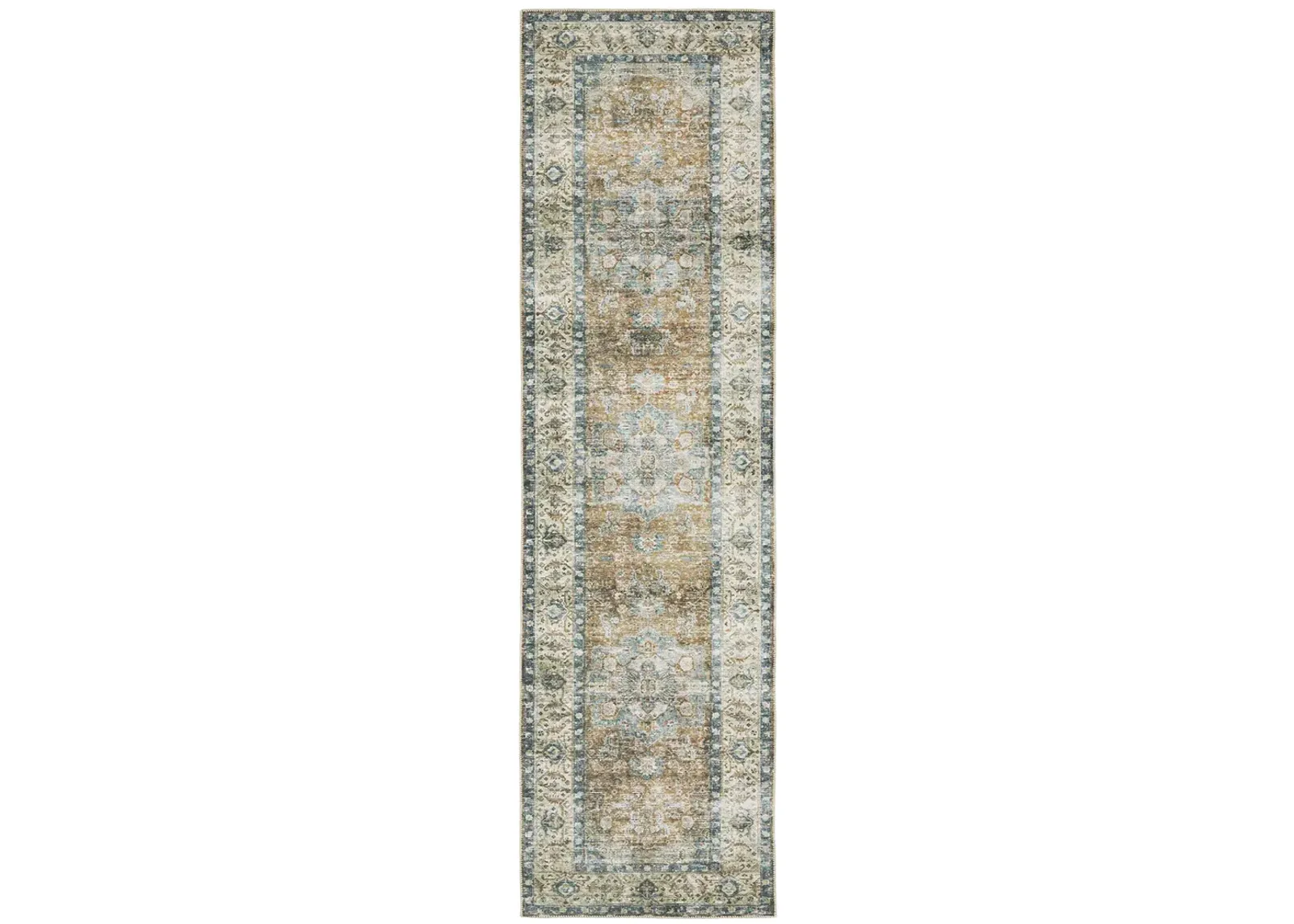 Charleston 2' x 8' Blue Rug