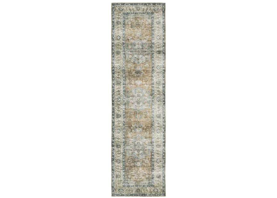 Charleston 2' x 8' Blue Rug