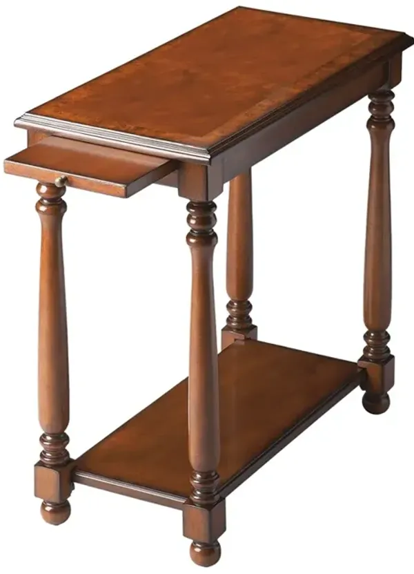 Olive Ash Burl Chairside Table, Belen Kox