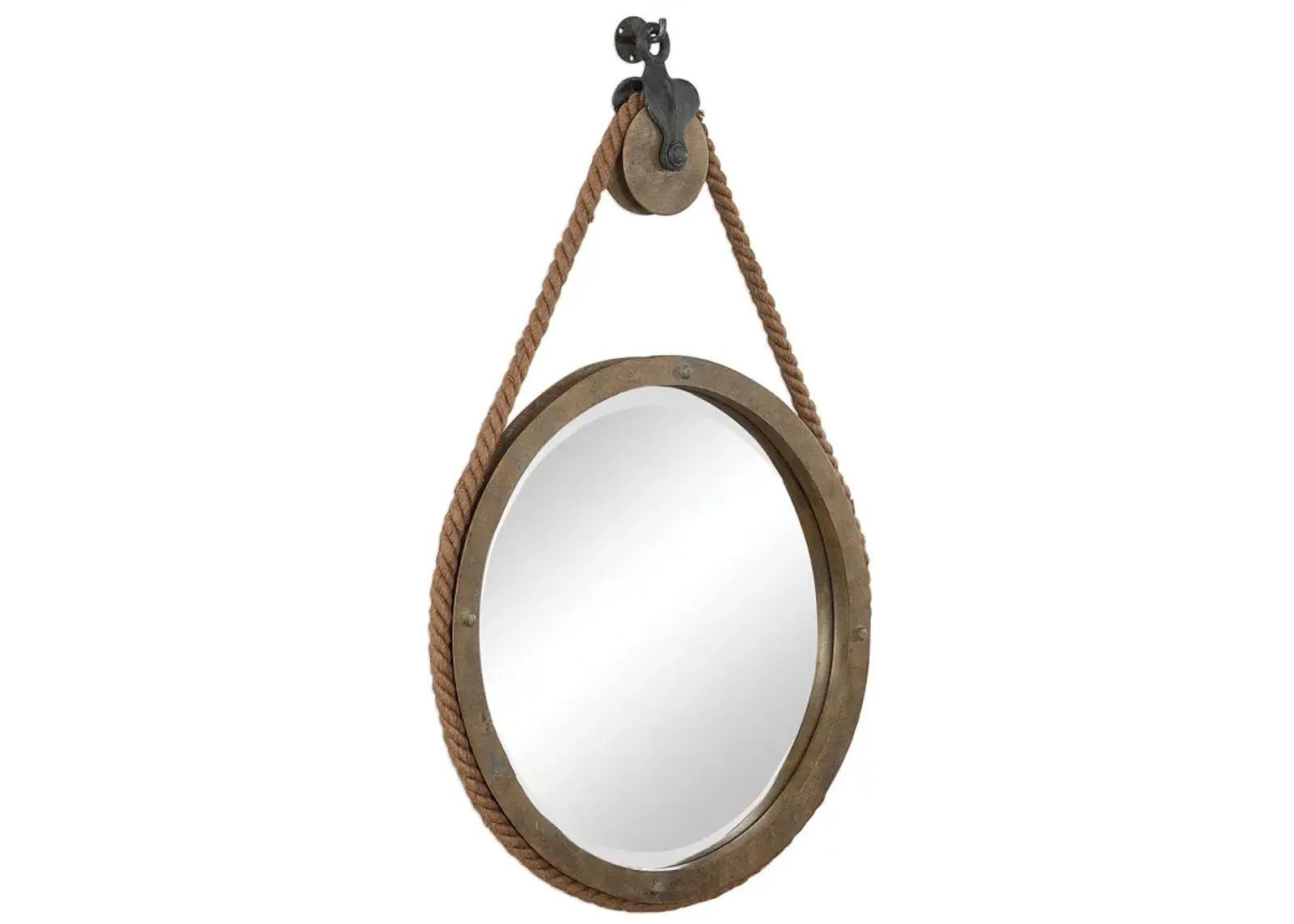 Uttermost Melton Round Pulley Mirror