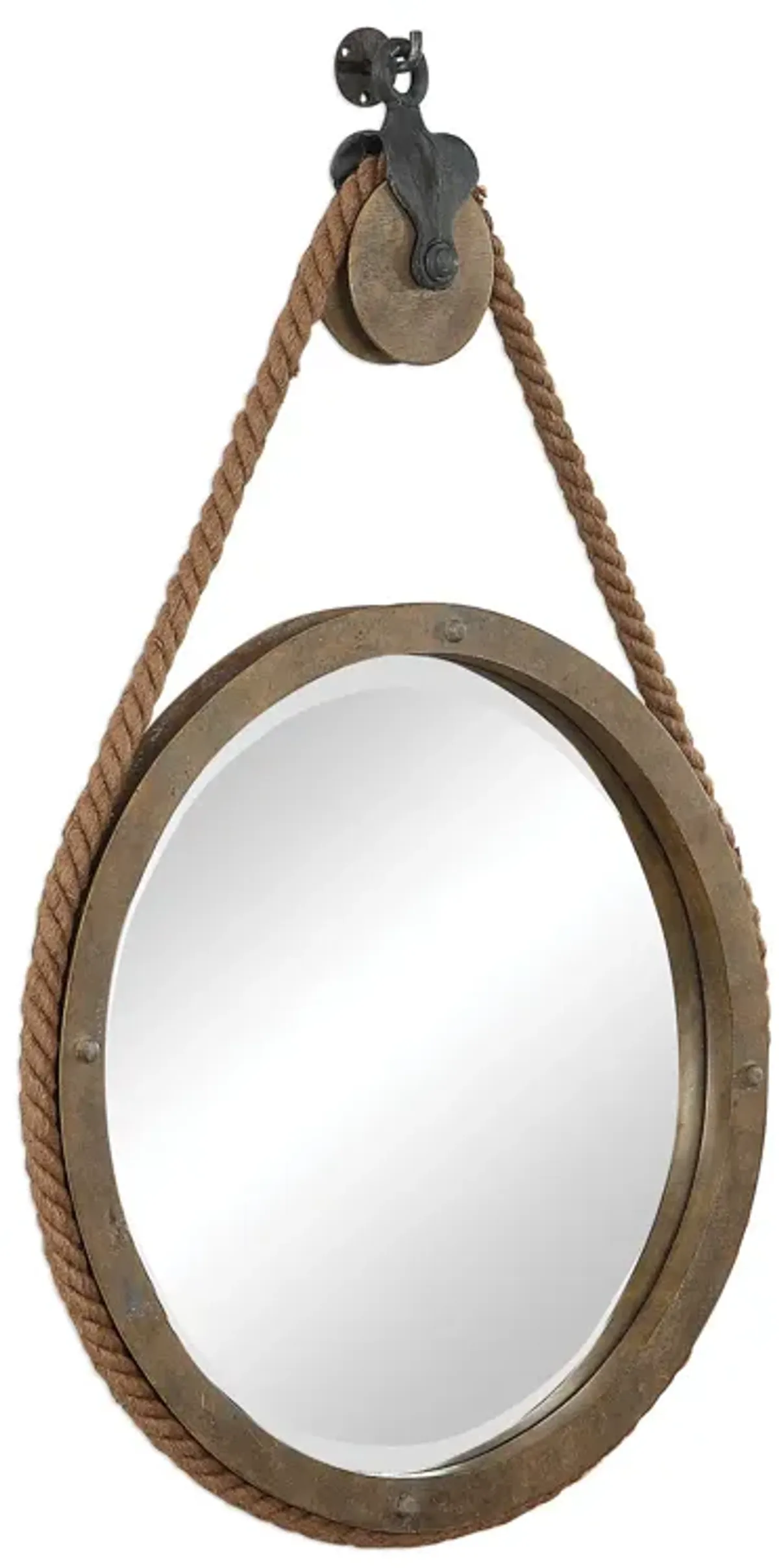 Uttermost Melton Round Pulley Mirror