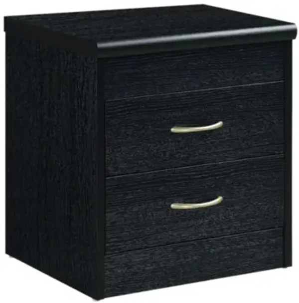 Hodedah 2 Drawer Nightstand, White, 21.65 in x 48.03 in x 72.83 in