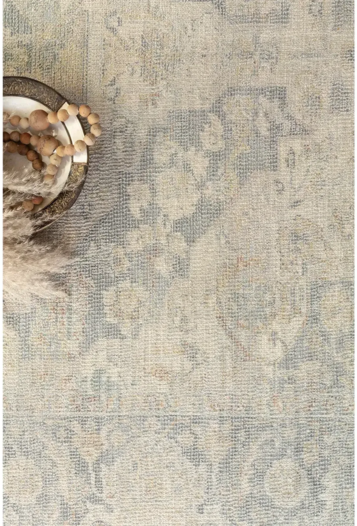 Priya PRY08 Bone/Bluestone 8'6" x 12' Rug