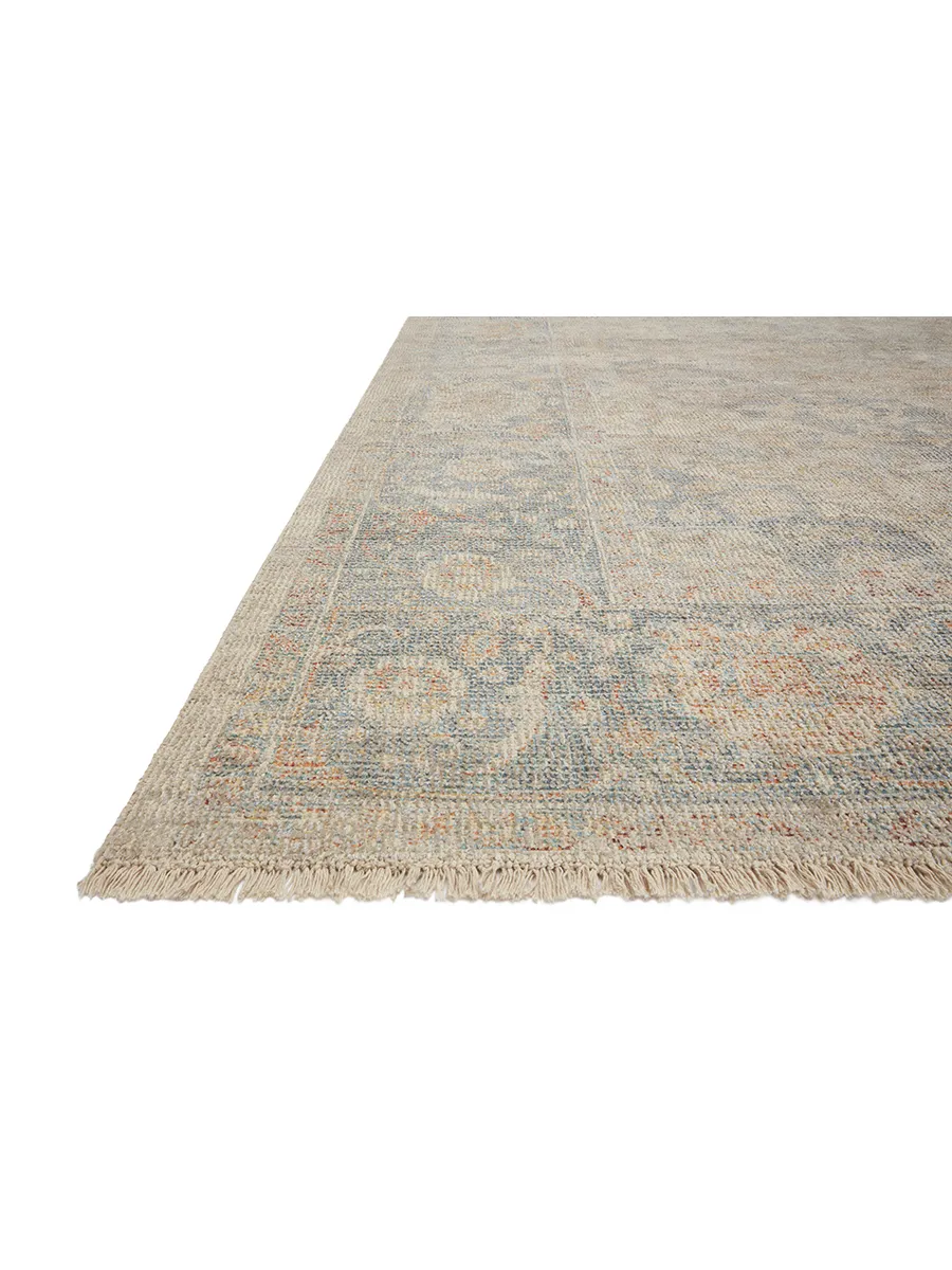 Priya PRY08 Bone/Bluestone 8'6" x 12' Rug