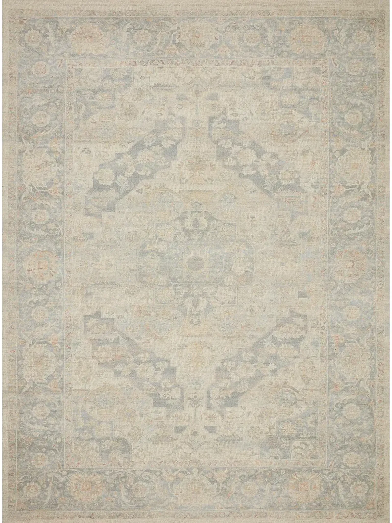 Priya PRY08 Bone/Bluestone 8'6" x 12' Rug