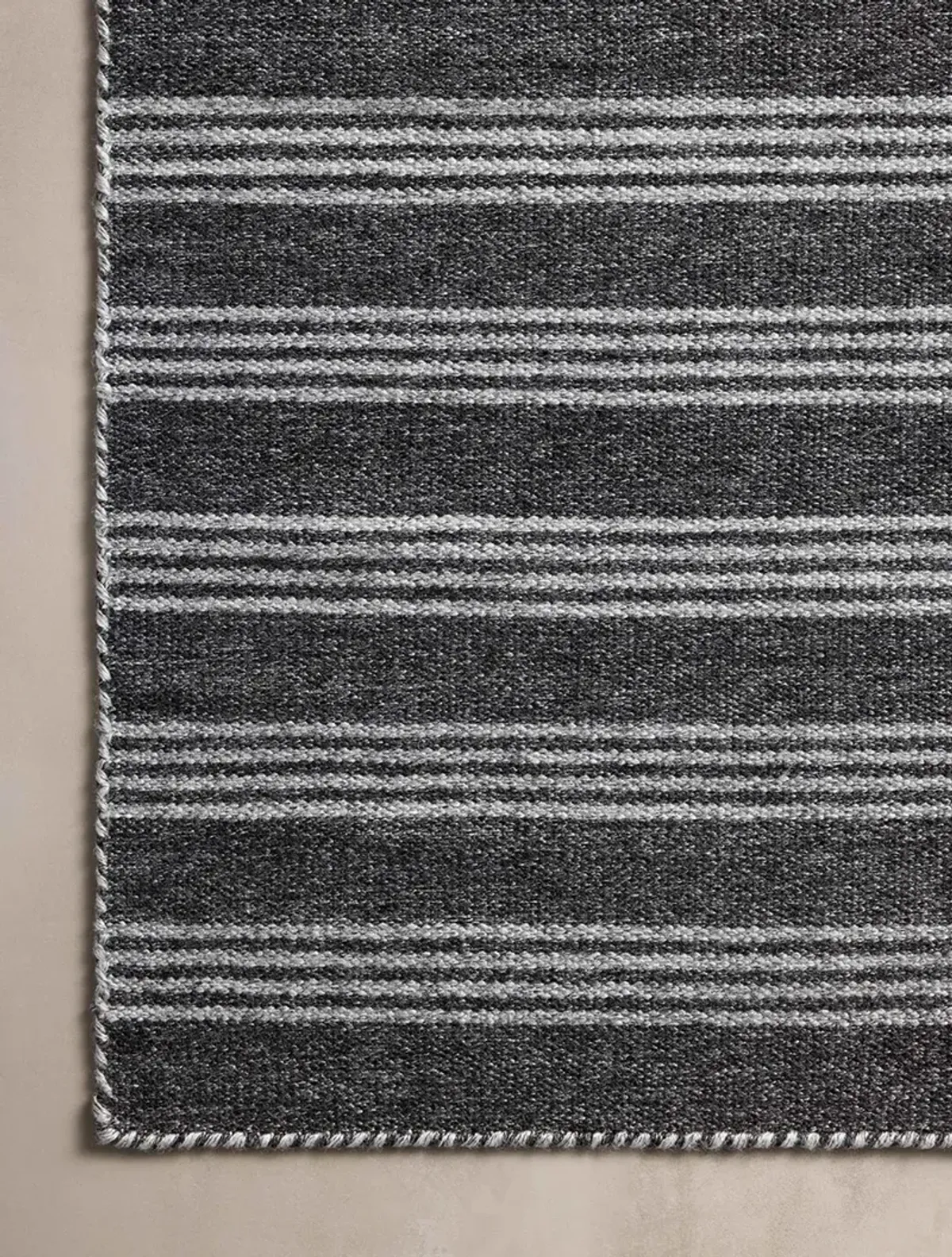 Charlie Charcoal/Grey 3'6" x 5'6" Accent Rug by Magnolia Home by Joanna Gaines x Loloi