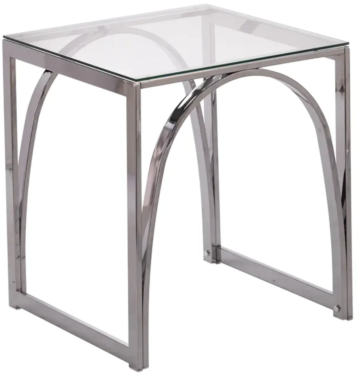 Stevenly Square Glass-Top End Table