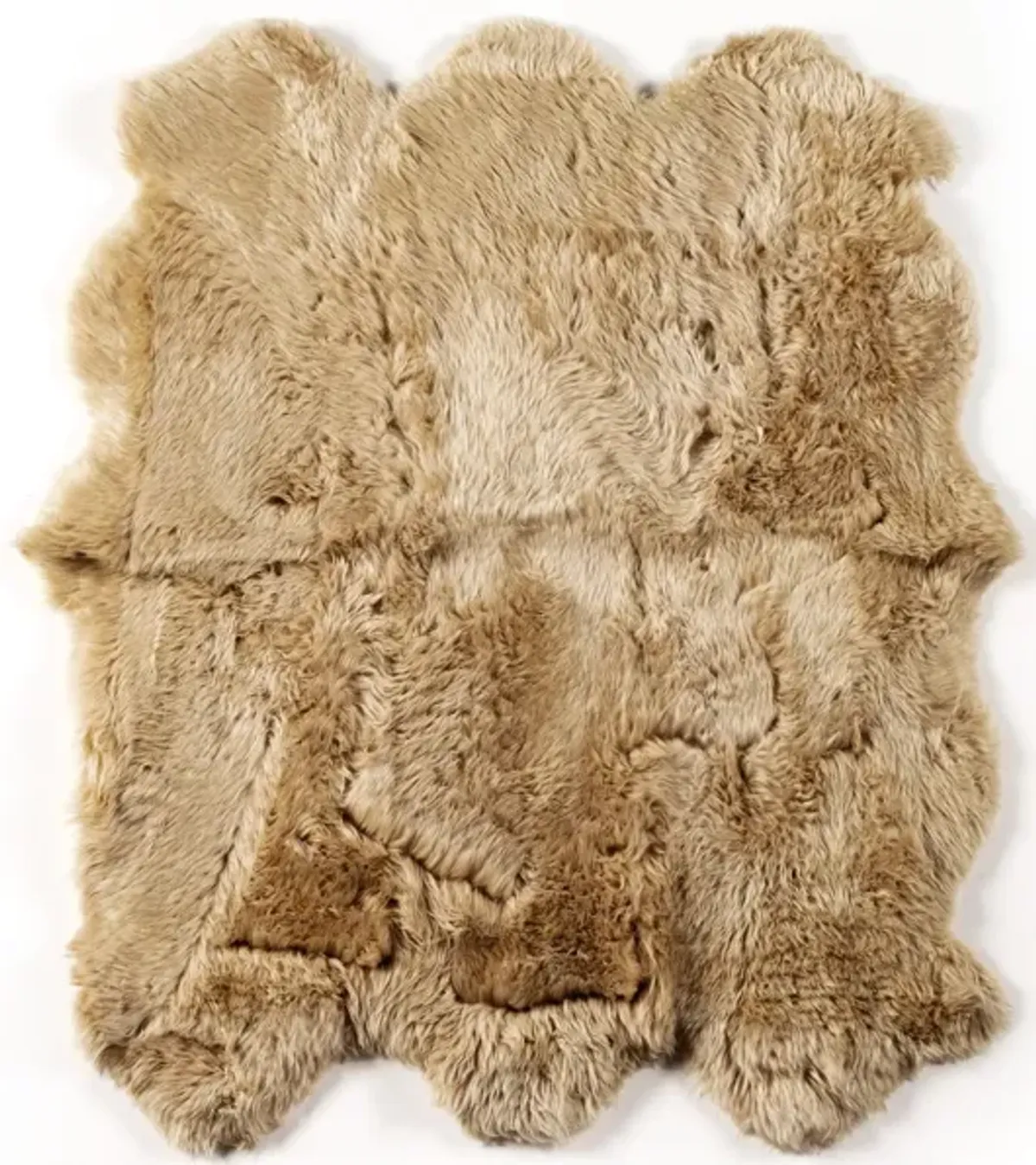 Lalo Beige Lambskin 4.5' x 5.75' Rug