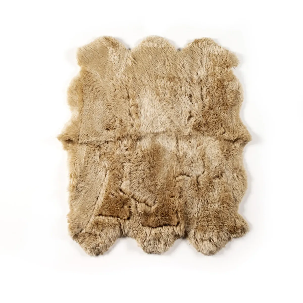 Lalo Beige Lambskin 4.5' x 5.75' Rug