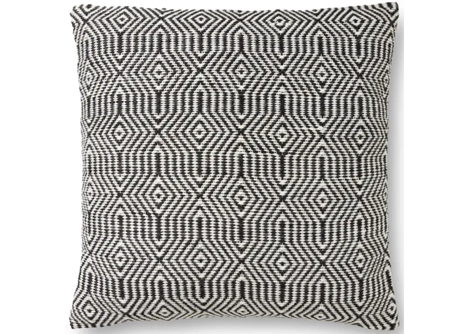 P0339 Black/White 22"x22" Poly Pillow