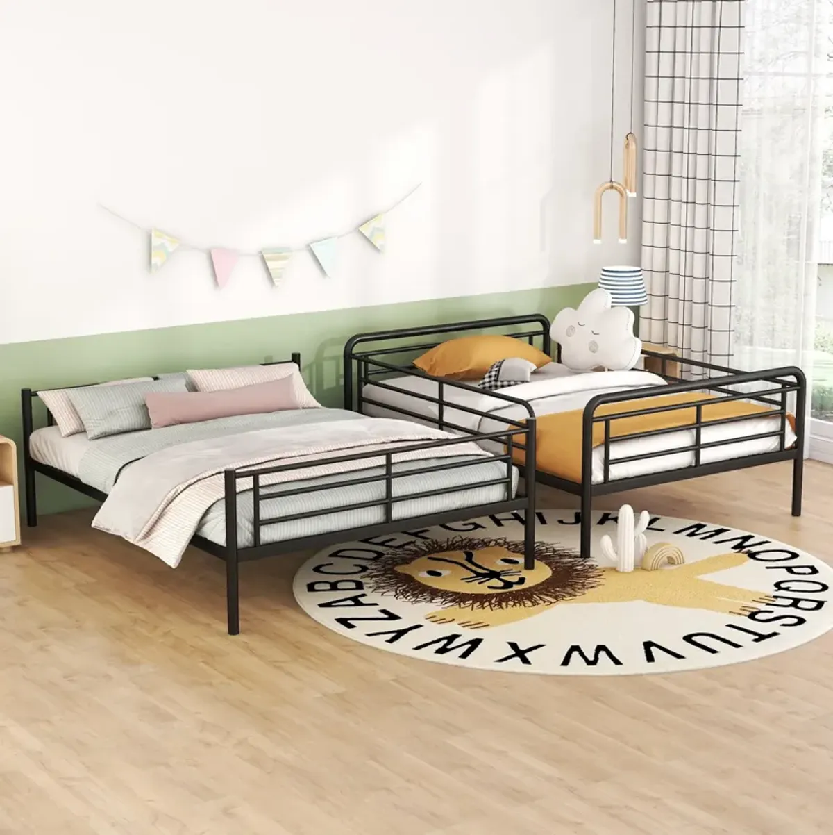 Merax Modern Metal Bunk Bed with 2 Beds