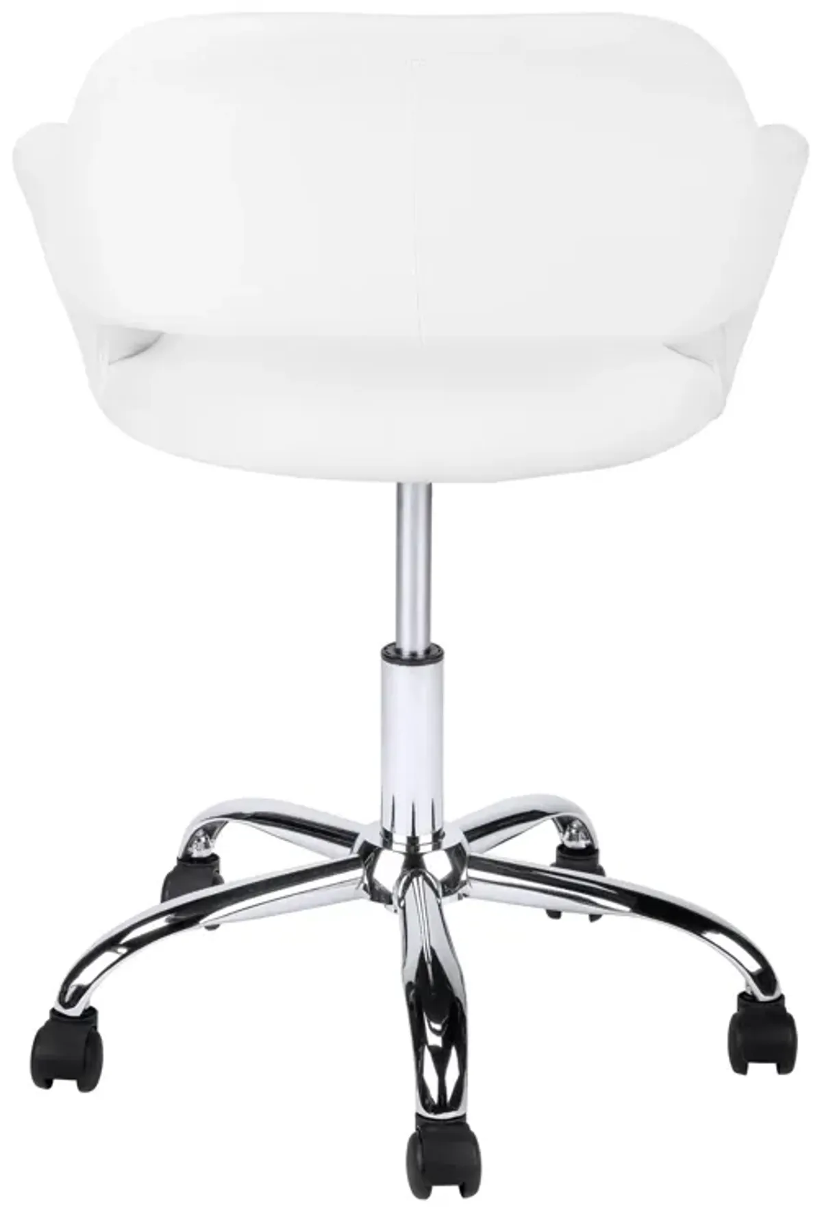 Monarch Specialties I 7299 Office Chair, Adjustable Height, Swivel, Ergonomic, Armrests, Computer Desk, Work, Metal, Pu Leather Look, White, Chrome, Contemporary, Modern