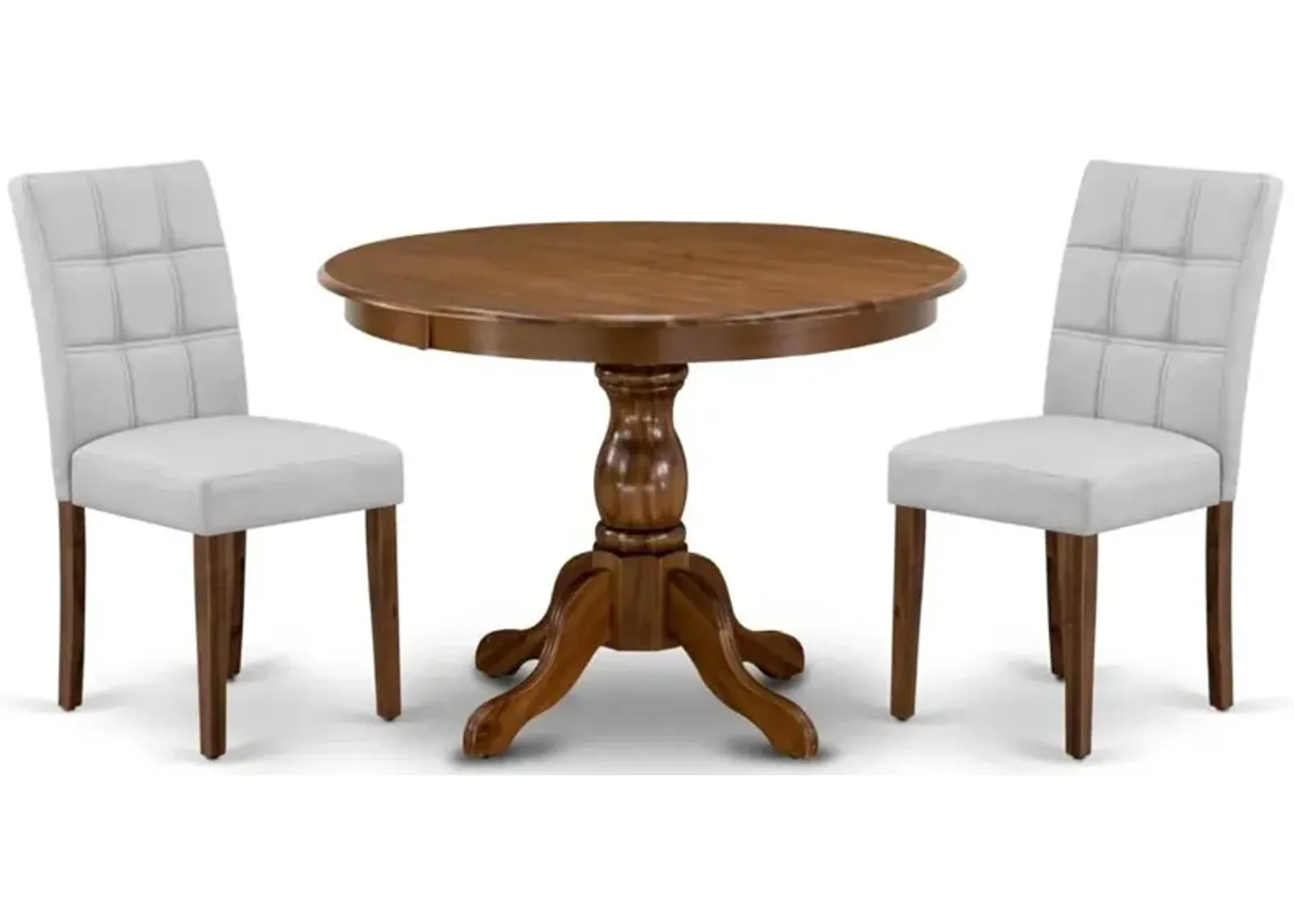 3 Piece Mid Century Modern Dining Table Set