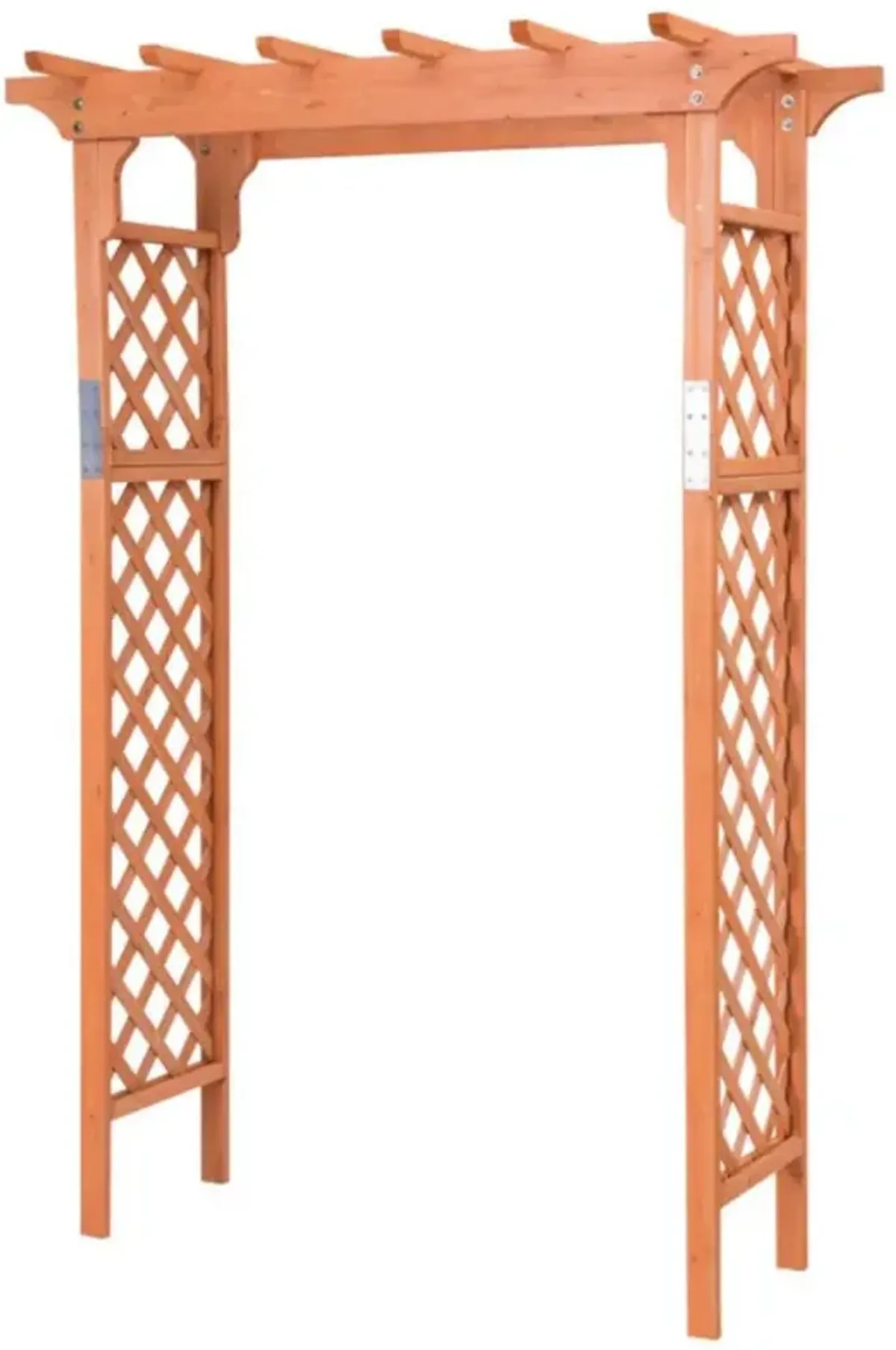 Hivvago 7 Feet Garden Wooden High Arbor Arch Plant Pergola