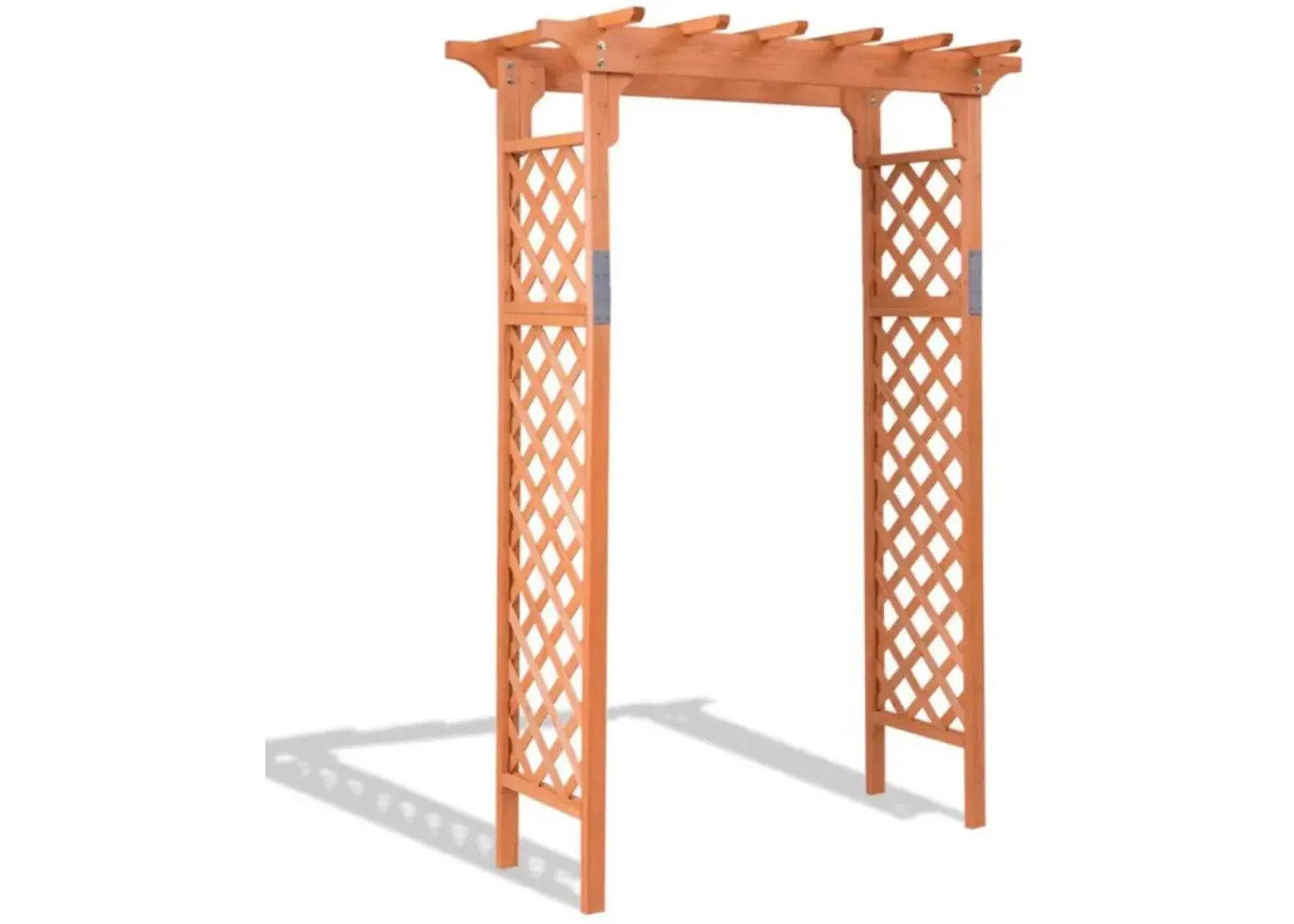 Hivvago 7 Feet Garden Wooden High Arbor Arch Plant Pergola