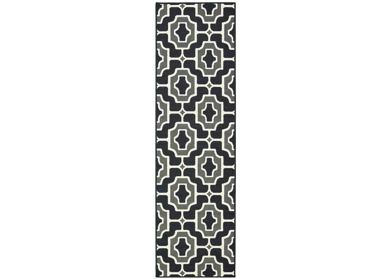 Marina 2'3" x 7'6" Black Rug