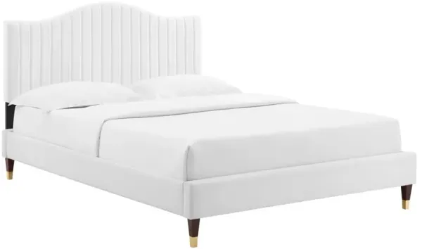 Modway - Juniper Channel Tufted Performance Velvet Queen Platform Bed