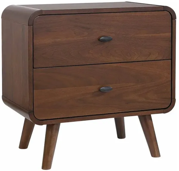 Robyn 2-drawer Nightstand Dark Walnut